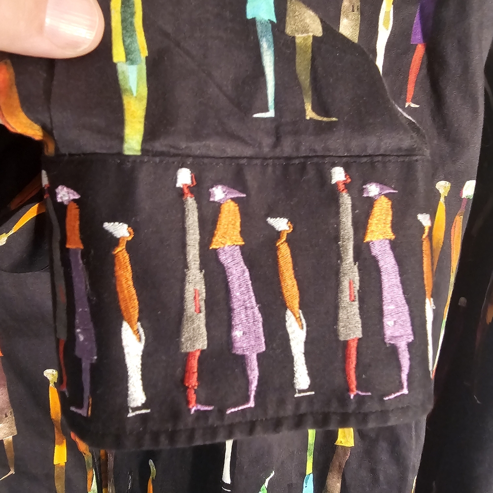 Robert Graham Black Multicolor Patterned Shirt - Picture 4 of 14